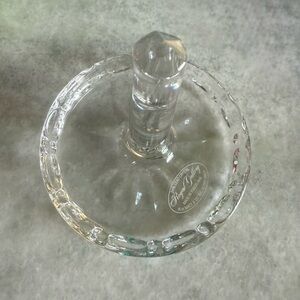 RH Macy Fostoria American Clear Glass Ring Holder